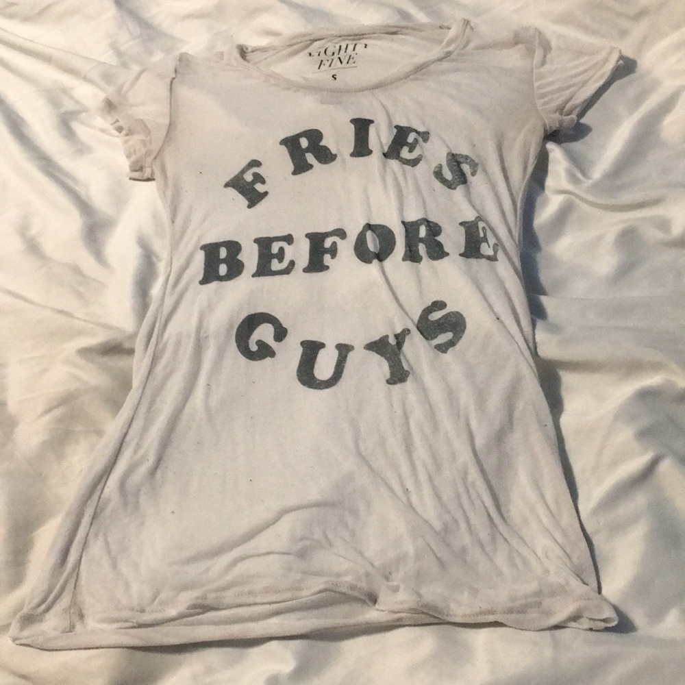 Graphic “Fries Before Guys” T-Shirt